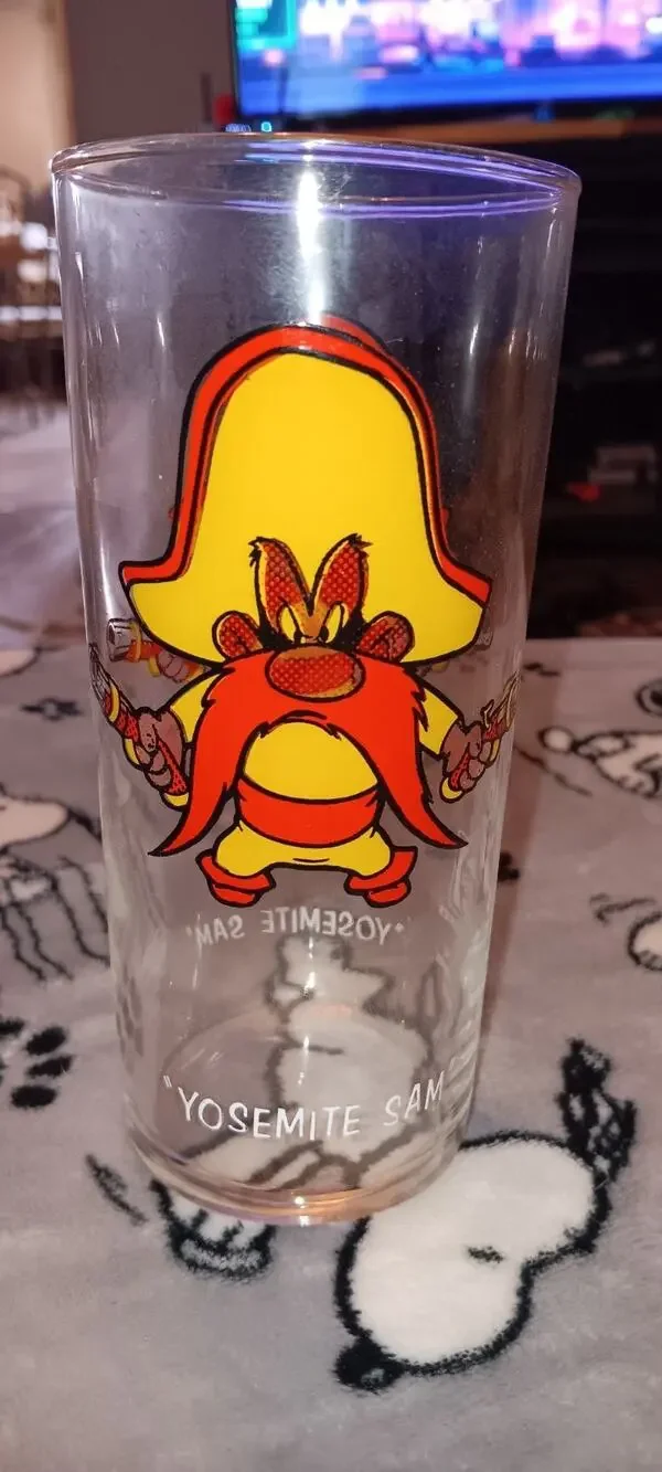 Pepsi Collector Series Glass Tumbler 1973 Warner Bros Yosemite Sam Looney Tunes